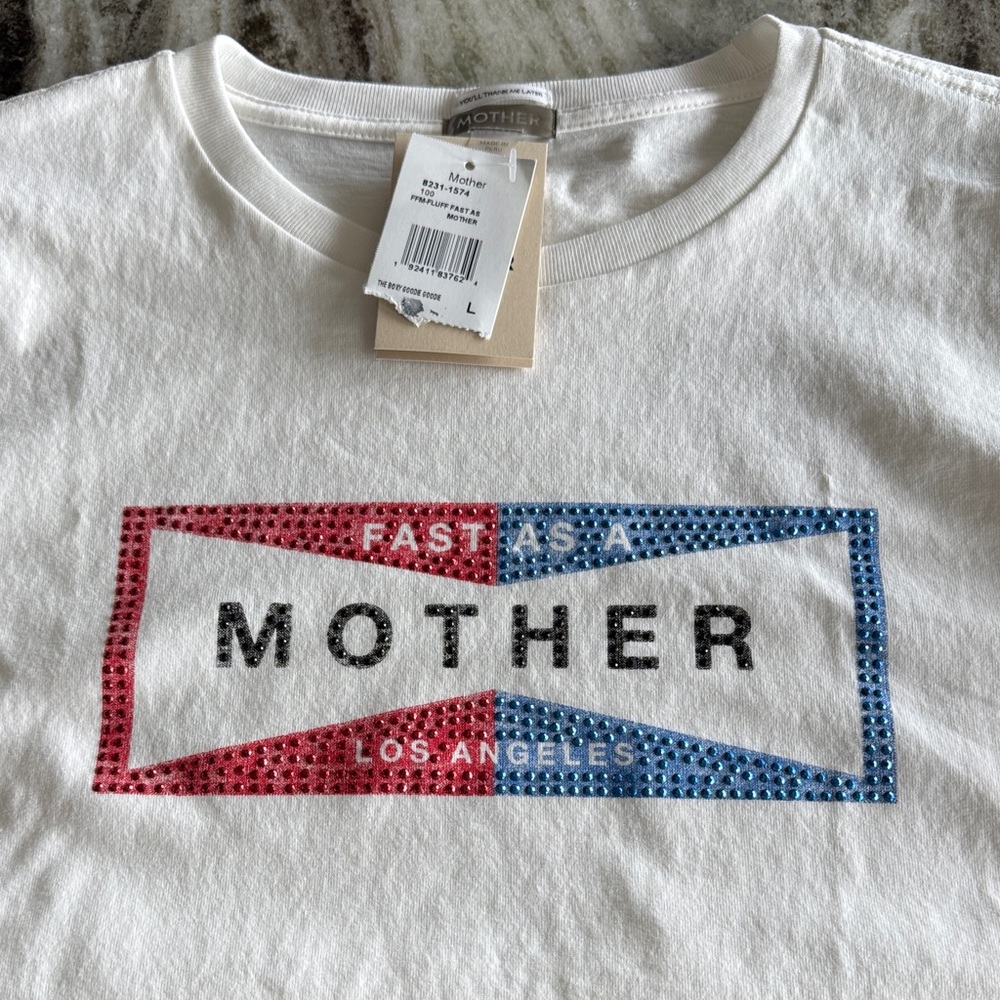 Mother Denim The Boxy Goodie T shirt size large new with tags